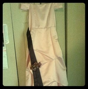 A pink off the shoulder gown for girls